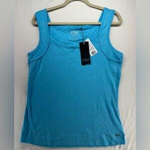 FDJ French Dressing Blue Tank Top Womens‎ Size Large NEW